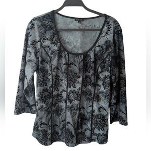 Sami & Jo Gothic Velvet Burnout Corset Fairycore Witchy Top Size XL